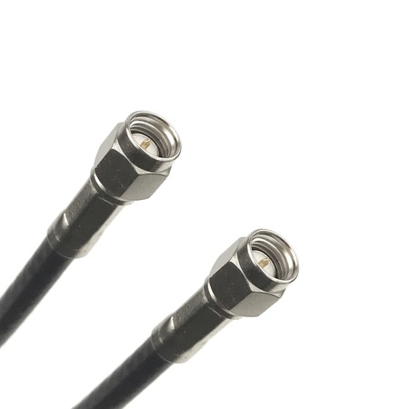 REMINGTON INDUSTRIES RG-58C Coaxial Cable Assembly w/SMA (Male) to SMA (Male) Connectors, 50 Ohm Impedance, 20 ft Length R-CX-1100-240